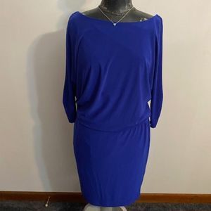 Nine West Royal Blue cold shoulder dress, size 10